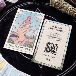 Carte de visite de Studio de Manucure Boho Tarot C