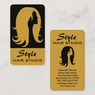Carte de visite de studio de salon de coiffeur