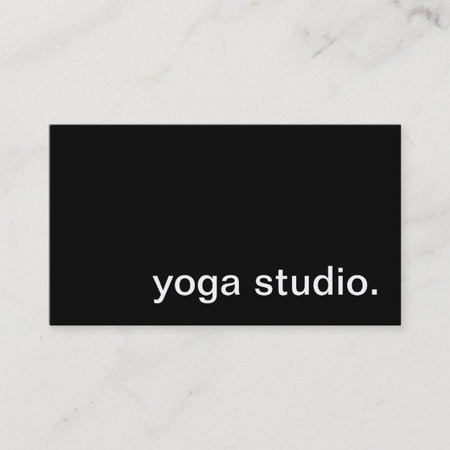 Carte de visite de studio de yoga (Devant)