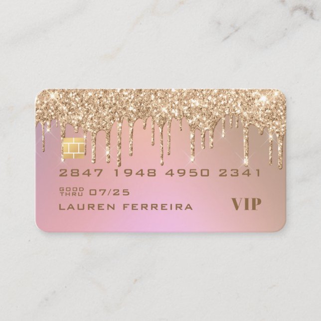 Carte de visite de style carte de crédit en paille (Devant)