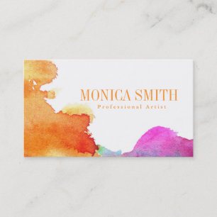 Carte de visite de style d'aquarelle artiste