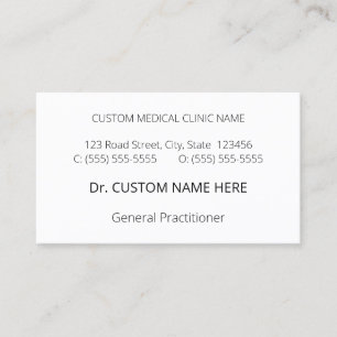 Carte de visite de style humble et minimaliste