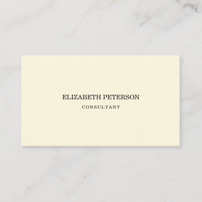 Carte de visite de style minimaliste. (Devant)
