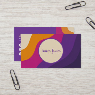 Carte de visite de style rétro minimaliste