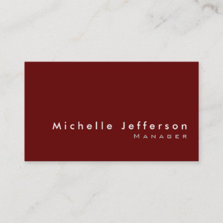 Carte de visite de style tendance Red Chic