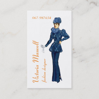 carte de visite de styliste de couturier