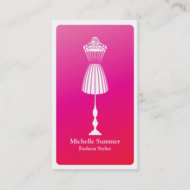 Carte de visite de styliste de mode (Devant)
