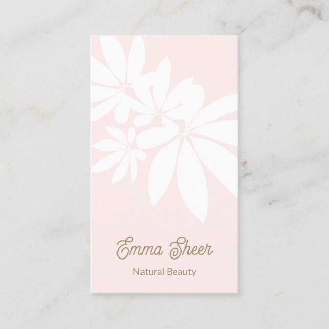 Carte de visite de succursale de Feuilles Blush Pi (Devant)