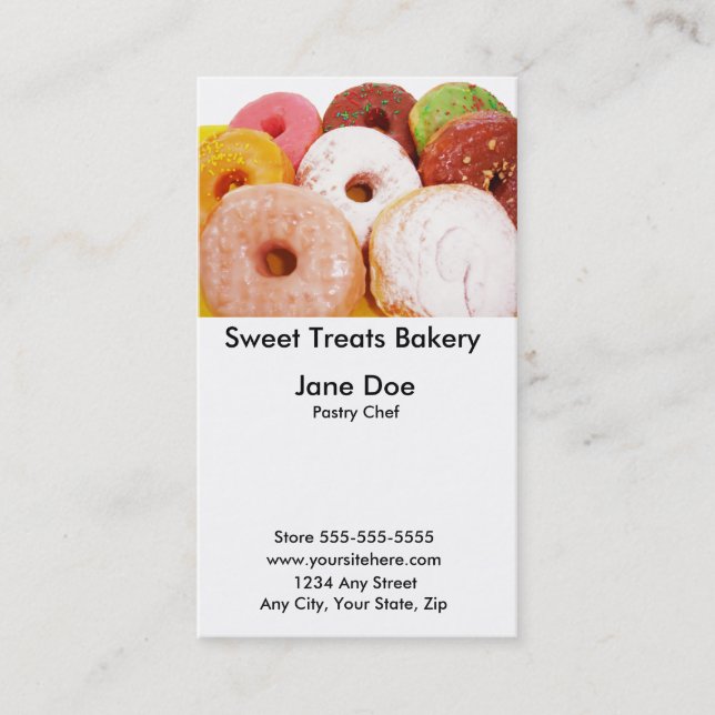Carte de visite de Sweet Treats (Devant)
