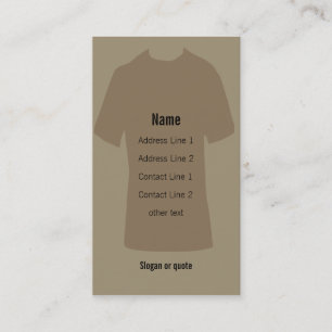 Carte de visite de T-shirt
