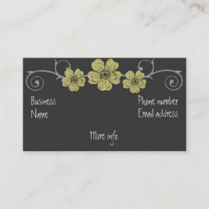 Carte de visite de tableau de bord des Roses Jaune