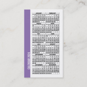 carte de visite de taille de portefeuille 2024 Cal
