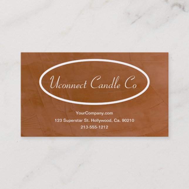 Carte de visite de Tangerine Candle Company (Devant)