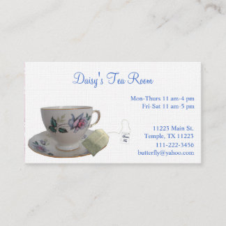 Carte de visite de tasse de thé