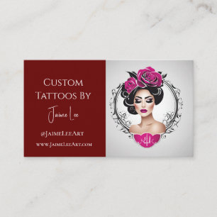 Carte de visite de tatouage personnalisé