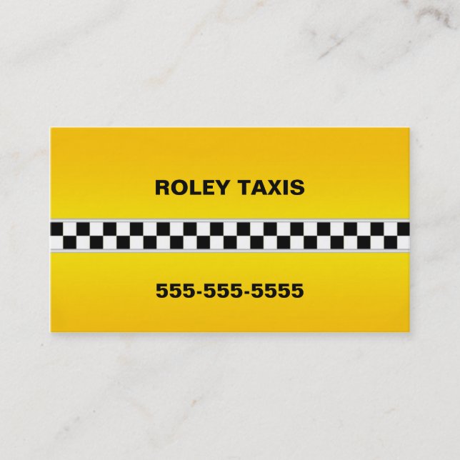 Carte de visite de taxi (Devant)
