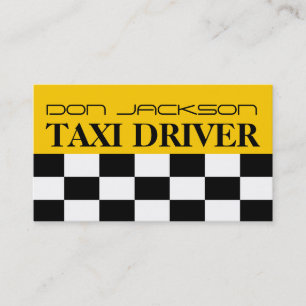 Carte de visite de taxi, chauffeur, entreprise de