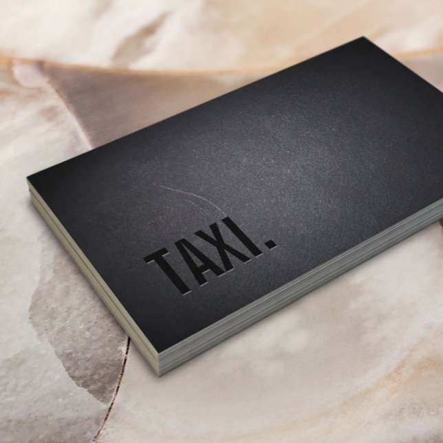 Carte de visite de taxi professionnel Black Out (Créateur téléchargé)