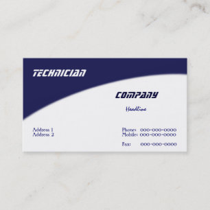 Carte de visite de technicien
