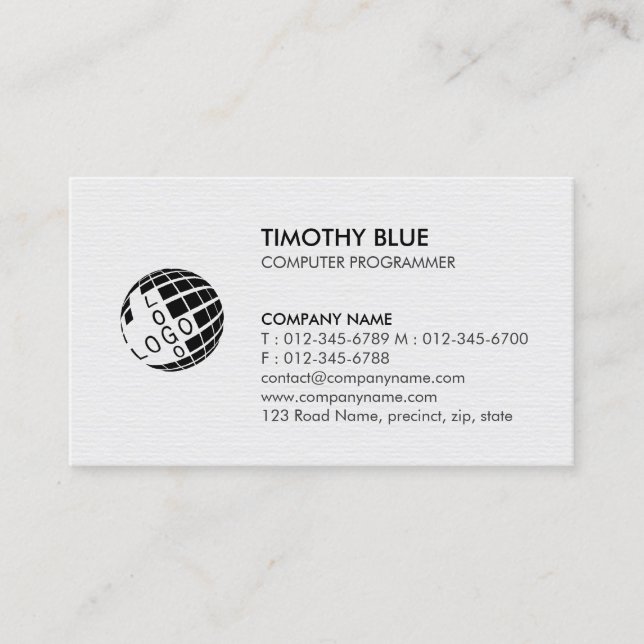 Carte de visite de technologie de programmation in (Devant)