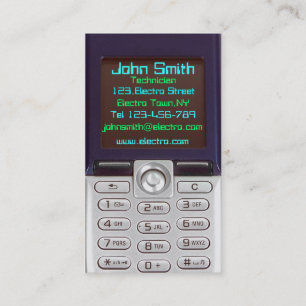 Carte de visite de téléphone portable