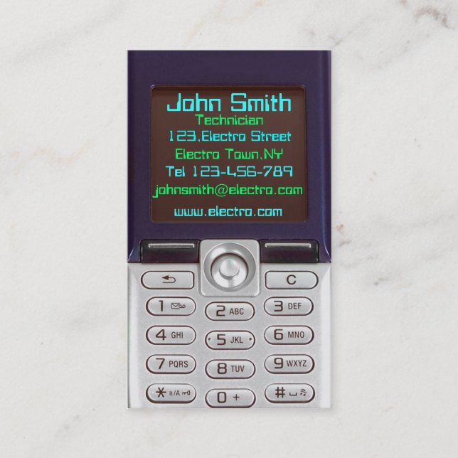 Carte de visite de téléphone portable (Devant)