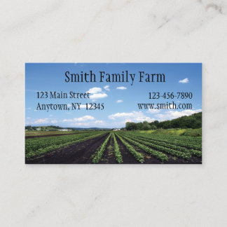 Carte de visite de terres cultivables