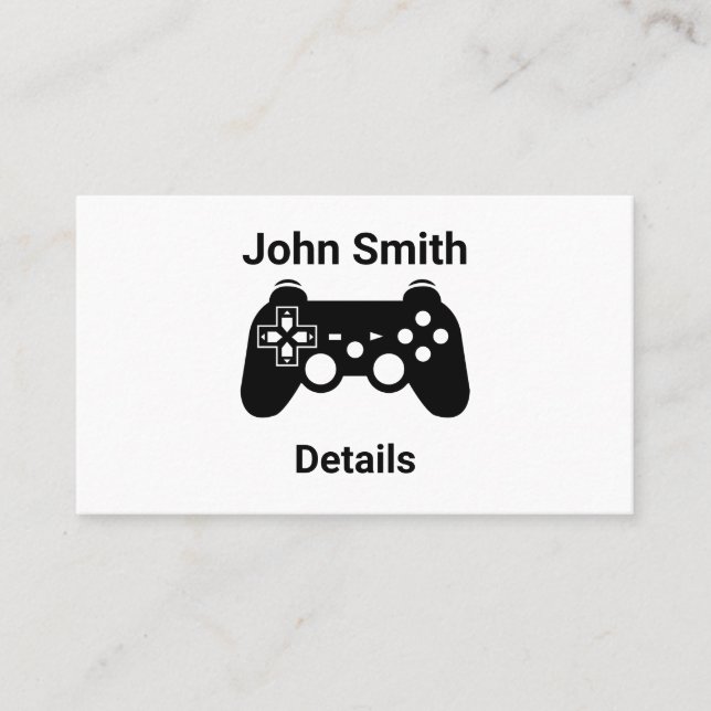 Carte de visite de testeur de gamer  (Devant)