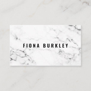 Carte de visite de texture minimaliste en marbre