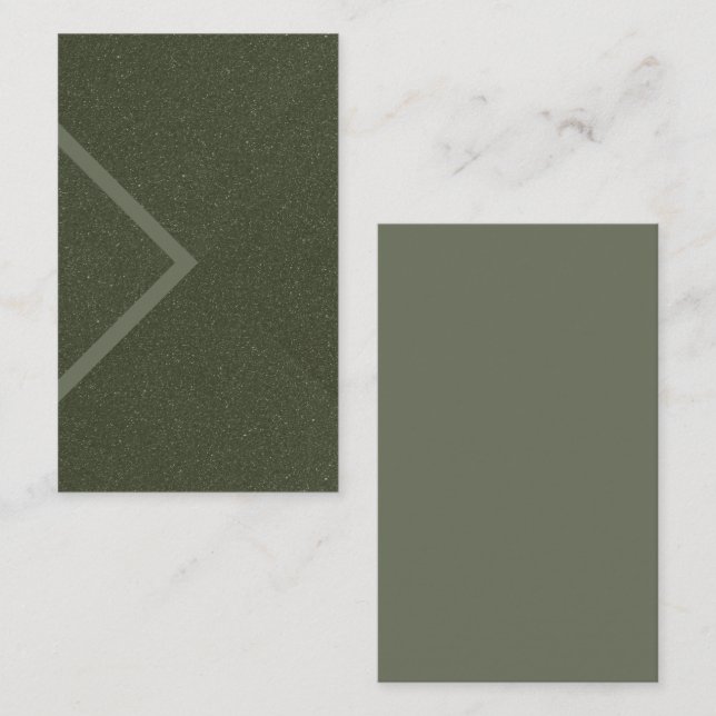 Carte de visite de texture Moss Green Arrow - Pers (Devant / Derrière)