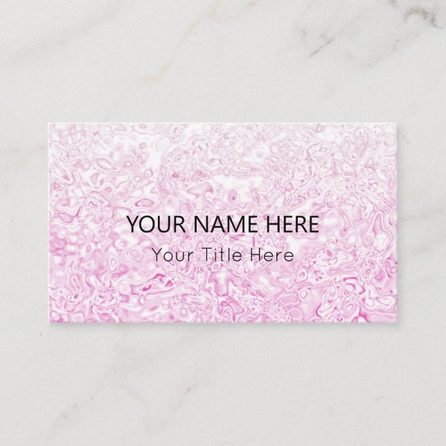 Carte de visite de texture rose personnalisé (Devant)