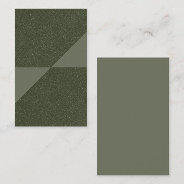 Carte de visite de texture verte de la mousse géom (Devant / Derrière)