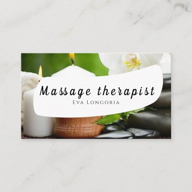 Carte de visite de thérapeute de massage (Devant)