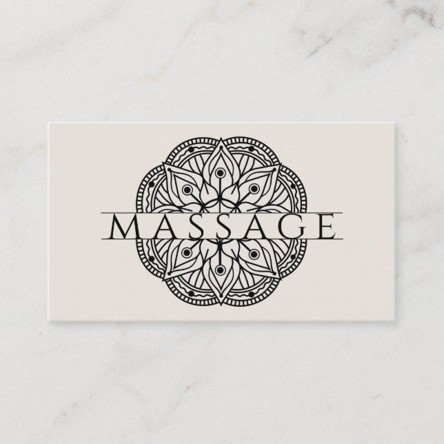Carte de visite de thérapeute en massage moderne p (Devant)
