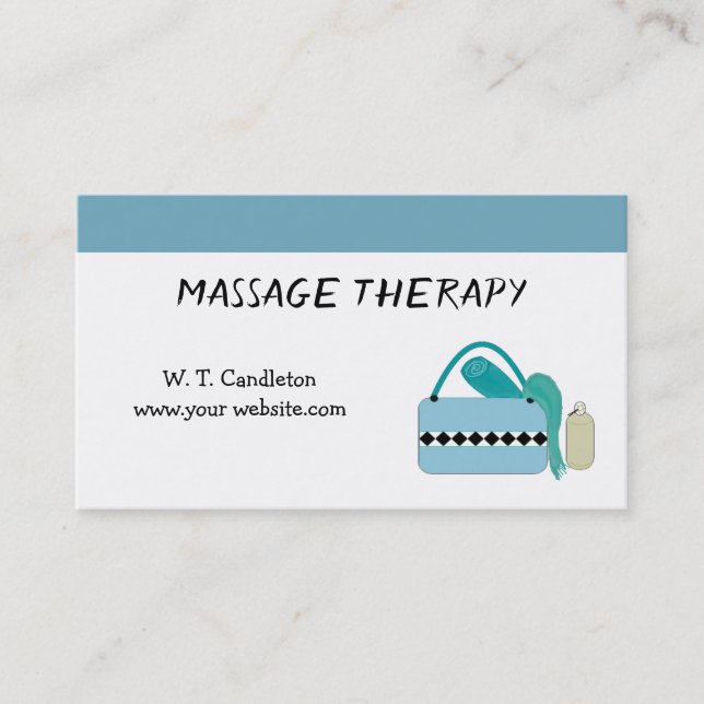 Carte de visite de thérapie de massage (Devant)
