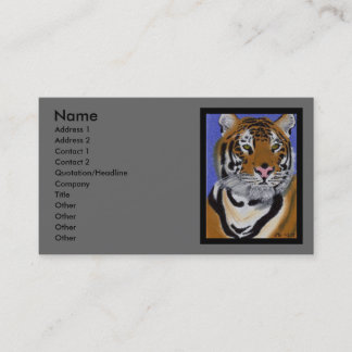 Carte de visite de tigre