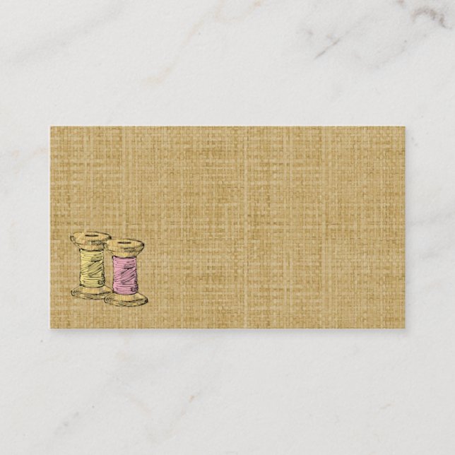 Carte de visite de toile de jute de fil de couture (Devant)