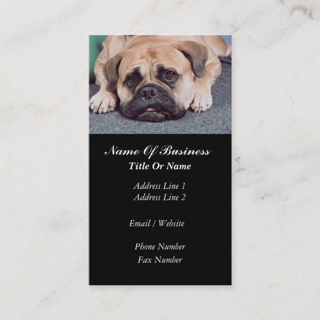 Carte de visite de toilettage de chien (Devant)