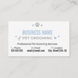 Carte de visite de Toiletteur pour animaux   Patte