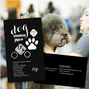 Carte de visite de toiletteur pour chiens   Voitur