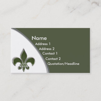 Carte de visite de ton de KRW Olive Fleur De Lis