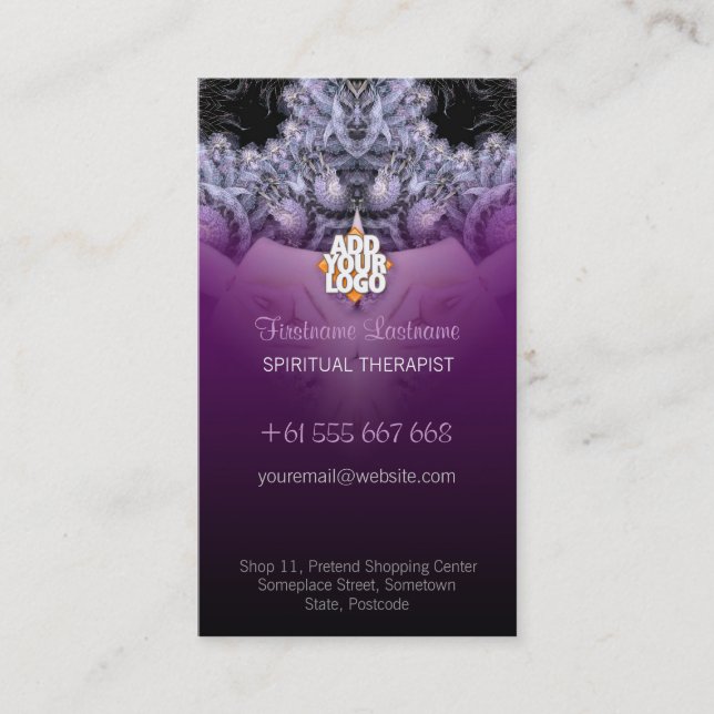 Carte de visite de totem tribal fractal (Devant)