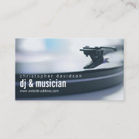 Carte de visite de Tourne-disque DJ personnalisé