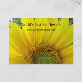 Carte de visite de tournesol