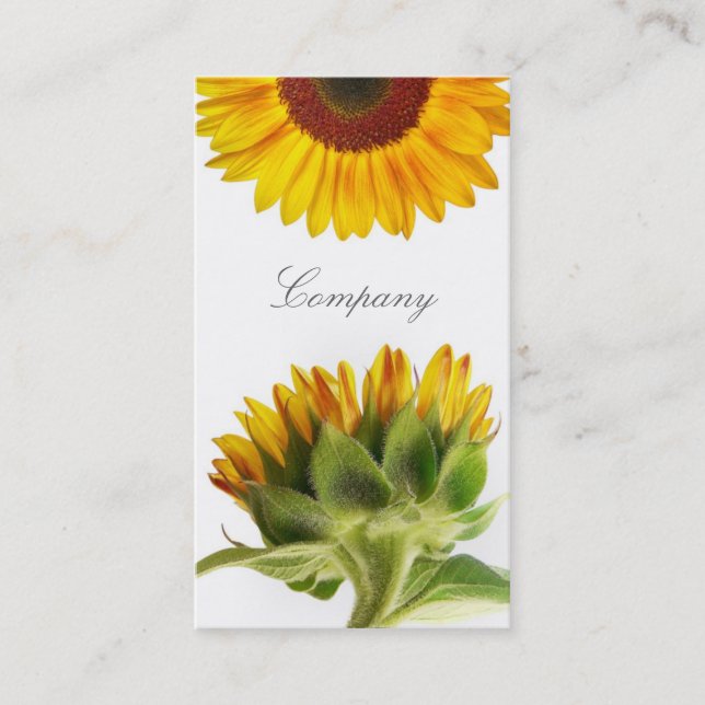 Carte de visite de tournesol (Devant)
