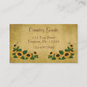 Carte de visite de tournesols de pays