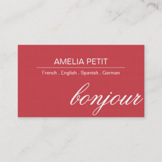 Carte de visite de traducteurs professionnels