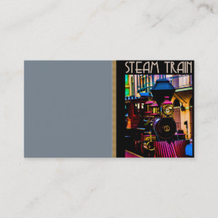 Carte de visite de train à vapeur