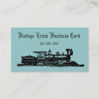 Carte de visite de train à vapeur vintage