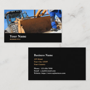 Carte de visite de travail de construction